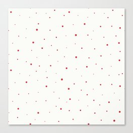 Red dots virus over beige background Canvas Print
