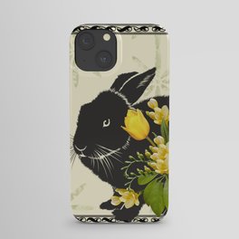 Bunny with Spring Flowers iPhone Case