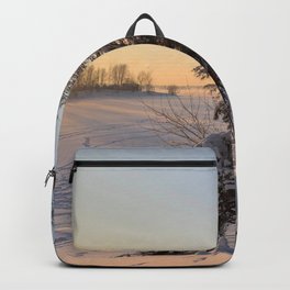 Sunset in the Winter Forest  Backpack