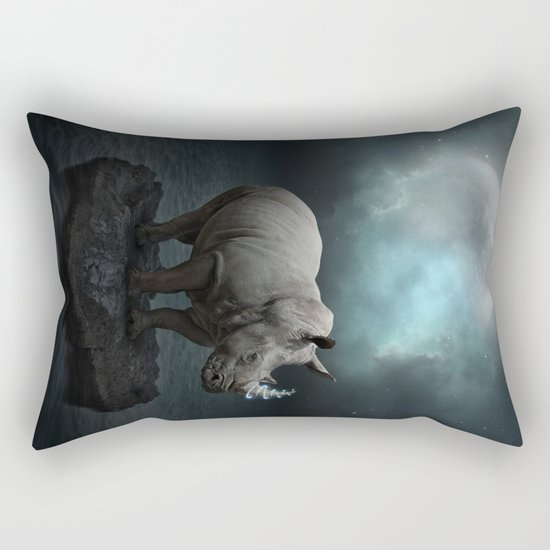 Power Is No Blessing In Itself v.1 (Protect the Rhino) Rectangular Pillow