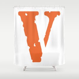 V lone Logo Masque tshirt streetwear  Awge Shower Curtain