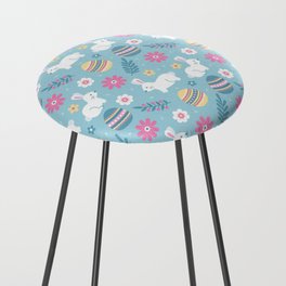 Happy Easter Rabbit Floral Collection Counter Stool