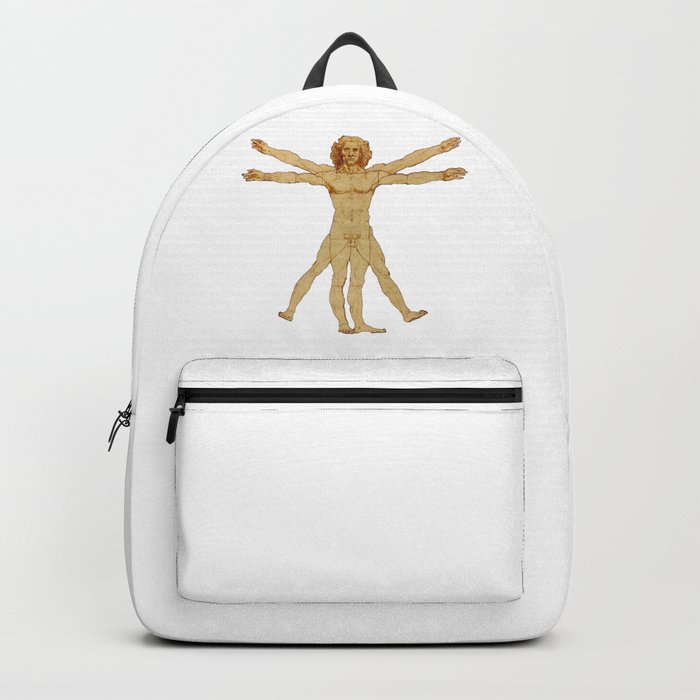 Vitruvian Man by Leonardo da Vinci.  Backpack