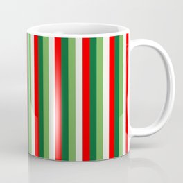 Green, Star White And Red Clover Pinstripes Coffee Mug
