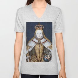 Queen Elizabeth I  V Neck T Shirt