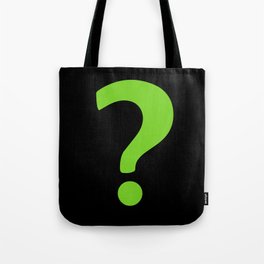 Enigma - green question mark Tote Bag