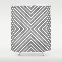 Stripes in Grey Shower Curtain