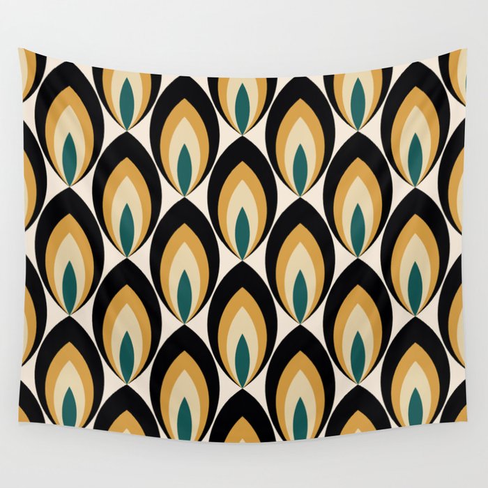 Seamless abstract geometric pattern. Illustration. Wall Tapestry