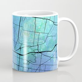 Melbourne Australia Street Map Blue Coffee Mug