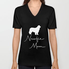 Newfie Mom Newfoundland Funny Dog Lover Dog Owner V Neck T Shirt