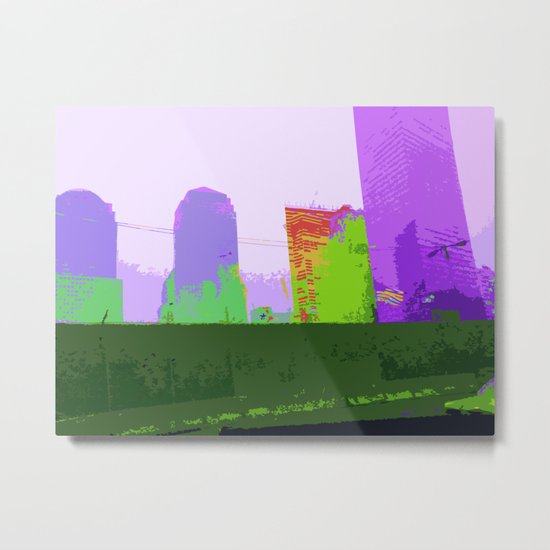 NY#2 Ground Zero, Purple Metal Print