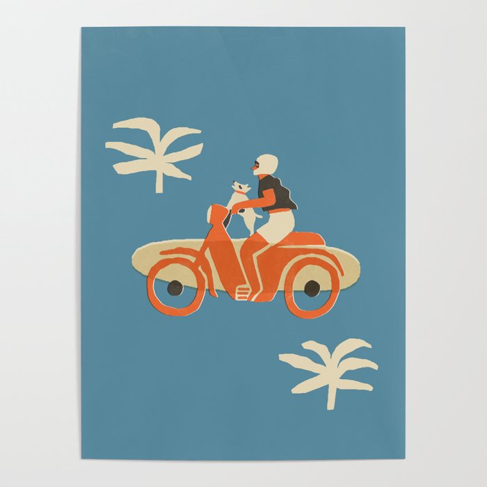 アンティークポスター Motorbike Wall Posters & Poster Prints | Society6