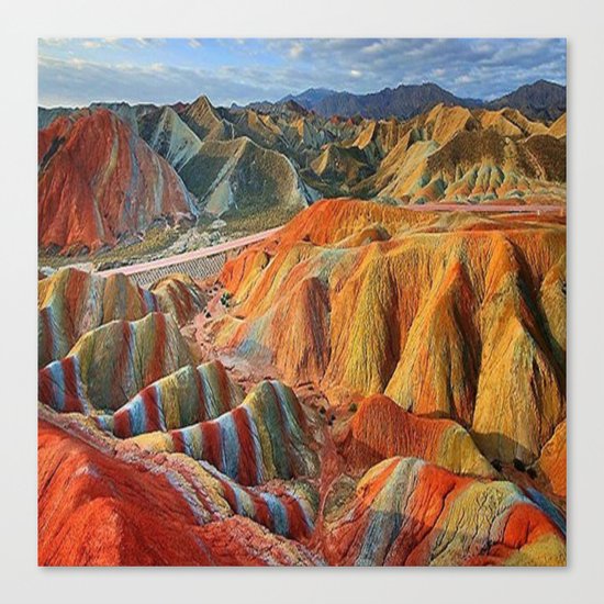 colours mountains Canvas Print