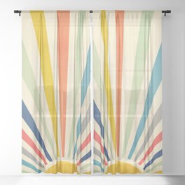 Sun Retro Art III Sheer Curtain