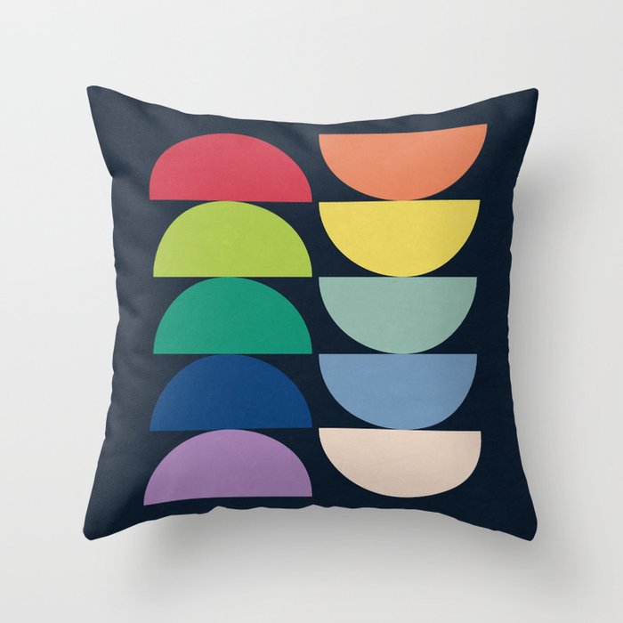 Abstract Flower Palettes Throw Pillow