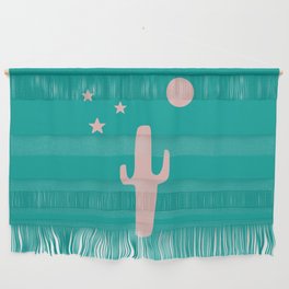 moonrise cactus | pink and green Wall Hanging
