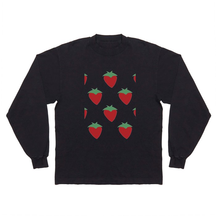 Badly Drawn Strawberries Long Sleeve T Shirt