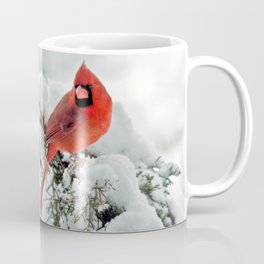 Cardinal on Snowy Branch #2 Mug