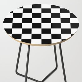 CHECKERBOARD   BLACK WHITE Side Table