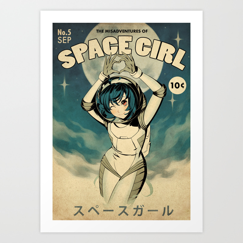 The Misadventures Of Space Girl Art Print By Teamronin Society6 The Misadventures Of Space Girl Art Print By Teamronin Society6