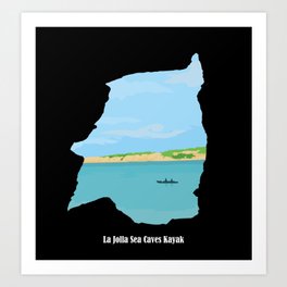 La Jolla Sea caves Kayak  Art Print