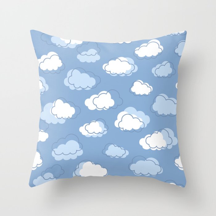 Clouds Abstract Throw Pillow