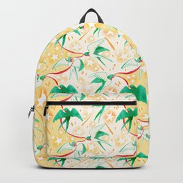 Swallows carrying Ribbons shuttle between Meteor Showers (Amber/Ivory) Backpack