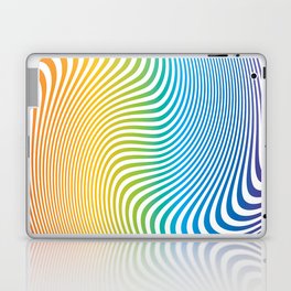 Twisty Stripes in Rainbow Colors. Laptop Skin