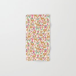 Shiba Inu floral dog must have gifts for shiba lovers florals dog breed Hand & Bath Towel