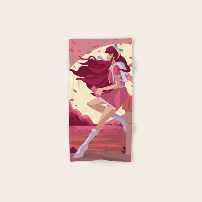 Pink Pastel Lolita Waifu Manga Anime Girl Hand Bath Towel By Matiasenelmundo Society6