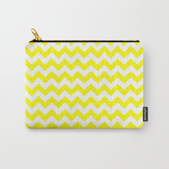 Chevron (Yellow/White) Carry-All Pouch
