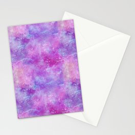 Purple Pink Galaxy Painting Stationery Card