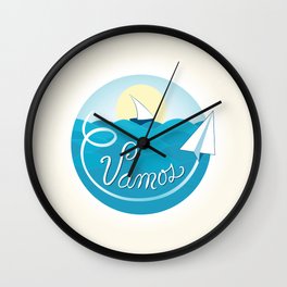 Vamos (Let's go) - Beach Wall Clock