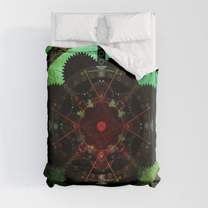 Space Time Clock Duvet Cover
