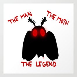 The Man, the Moth, the Legend Art Print