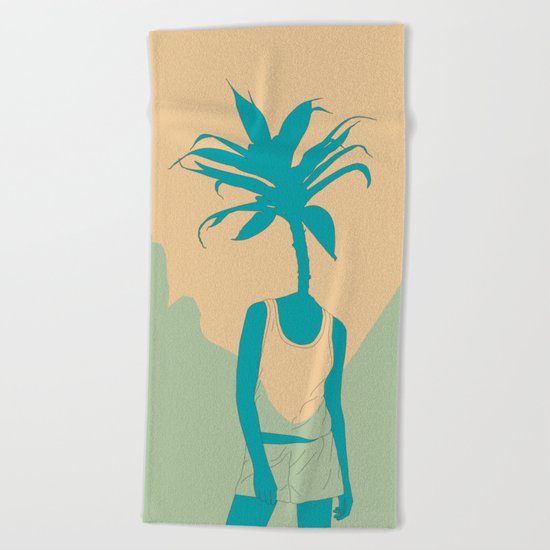 Woman Nature 3 Beach Towel
