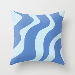 Blue Swirl Pattern Throw Pillow