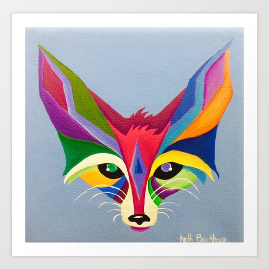 Diamond Fox Art Print