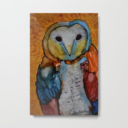 Wise Ol' Boy Metal Print | Owlpainting, Painting, Owl, Alcoholink, Abstractowl, Abstractanimal, Abstractbird, Alcoholinkanimal, Animal, Animalpainting 