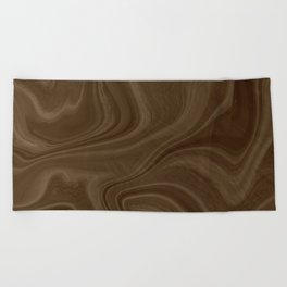 Chocolate Brown Swirl Beach Towel