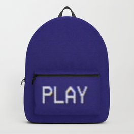 VHS Backpack | Movie, Pop Art, Play, Vintage, Screen, Vhs, Tape, Photo, Blue, Typography 