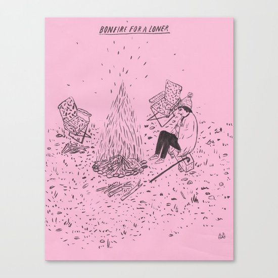 Bonfire for a Loner Canvas Print