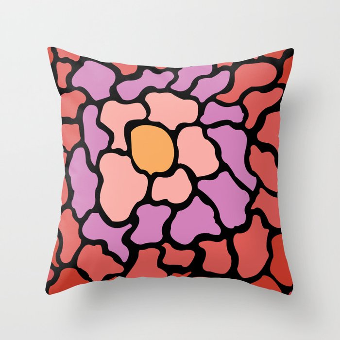 abstract shades of red and pink Throw Pillow