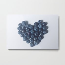 Blueberry Love Metal Print