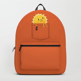 Pocketful of sunshine Backpack | Sun, Illustration, Pop Surrealism, Pocket, Cute, Love, Curated, Summer, Painting, Funny 