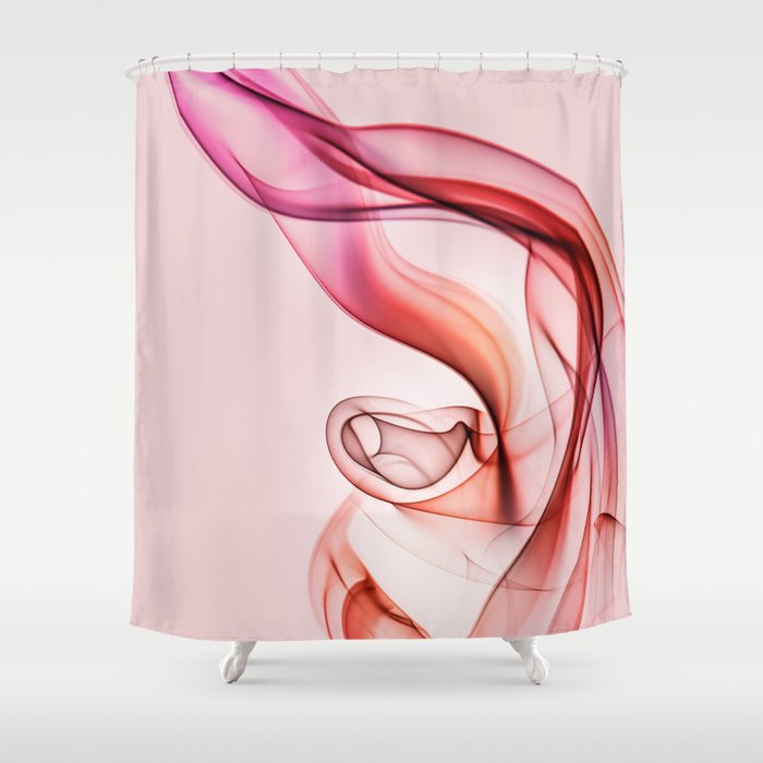 Pink and red smoke composition Shower Curtain
