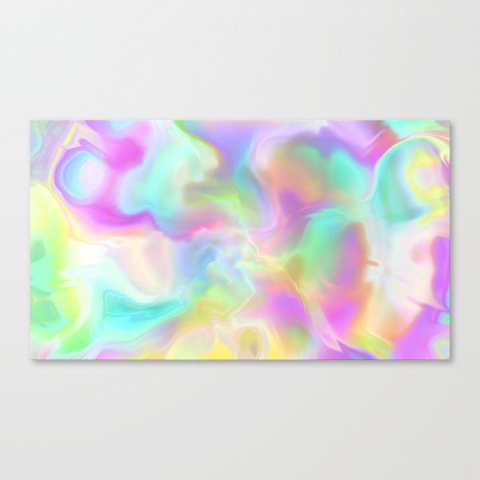 Rainbow liquid colors Canvas Print