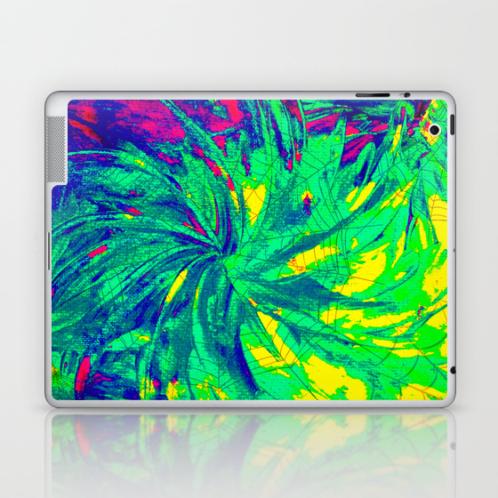 Web Of Lies Neon Vibrant Abstract Acrylic Painting Digital