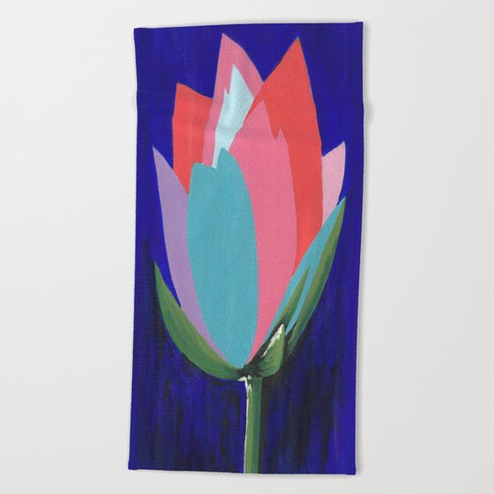 Flashy Flower Beach Towel