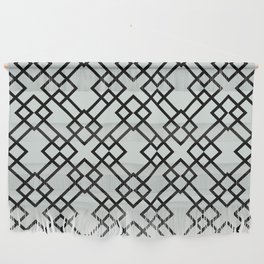 Black and Blue Gray Minimal Line Art Pattern Pairs DV 2022 Popular Colour Mellow Blue 0468 Wall Hanging